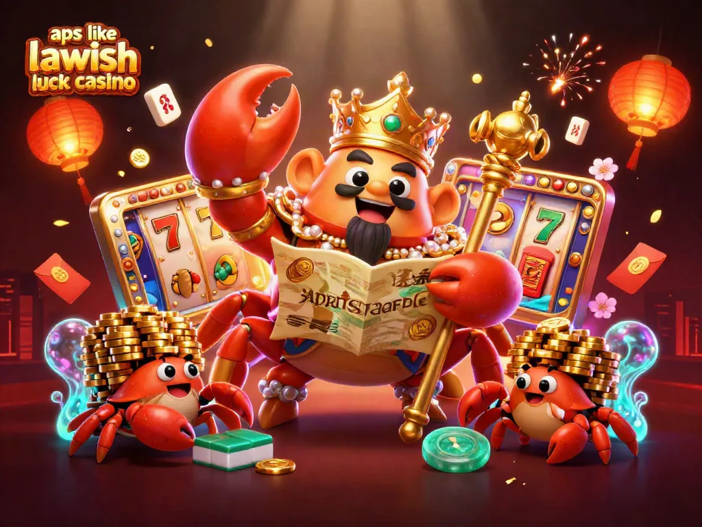 Engage with apps like lavish luck casino through an exciting illustration featuring vibrant gold coins and slots.