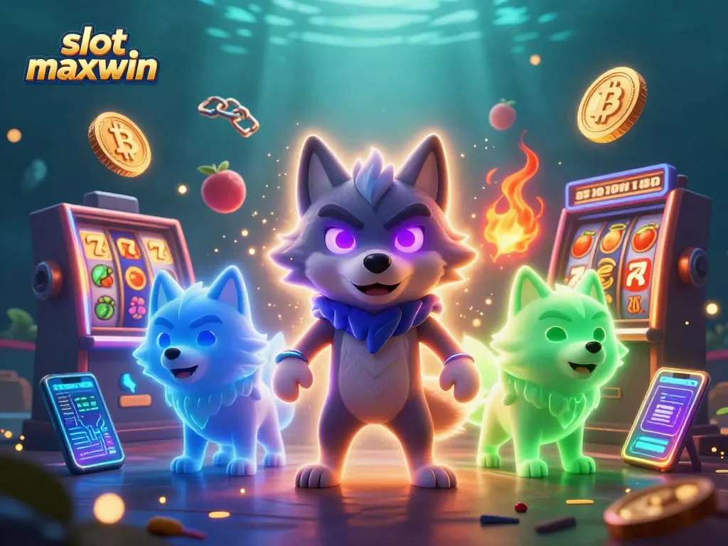 Experience thrilling gameplay and high RTP with slot maxwin in this vibrant casino illustration.