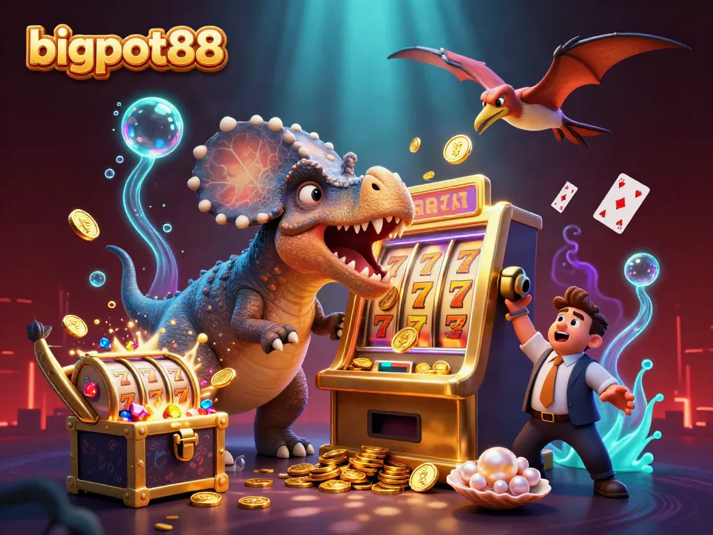 bigpot88 menarik jackpot dari mesin slot dengan dinosaurus, promosi kasino yang kaya