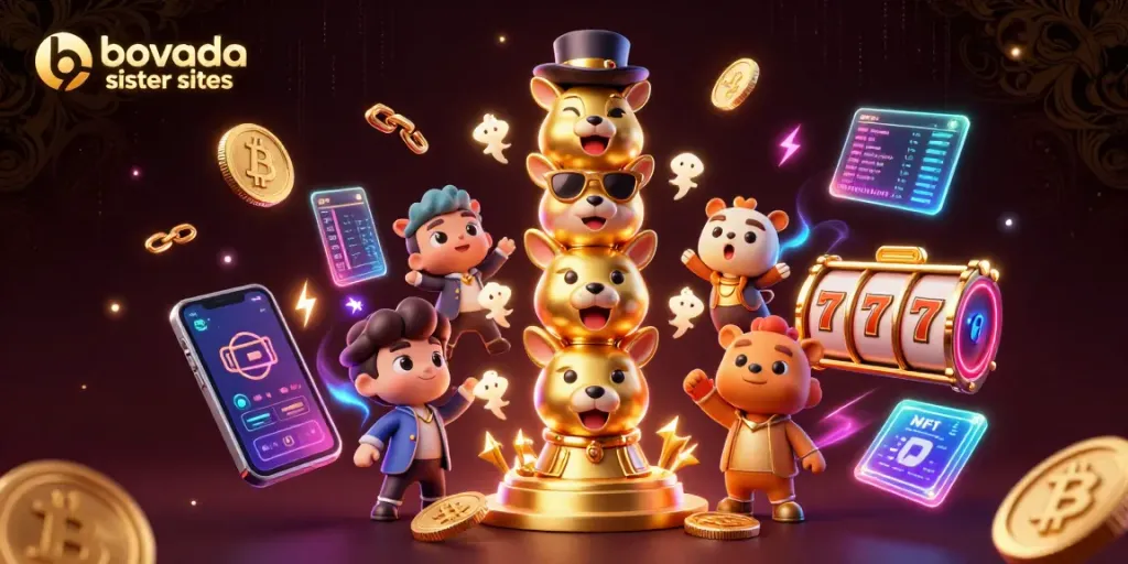 Experience exciting adventures at bovada sister sites with vibrant casino elements and cryptocurrency.