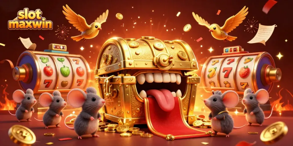 Experience high-stakes action and excitement with slot maxwin featuring dynamic slot reels and colorful treasure elements.