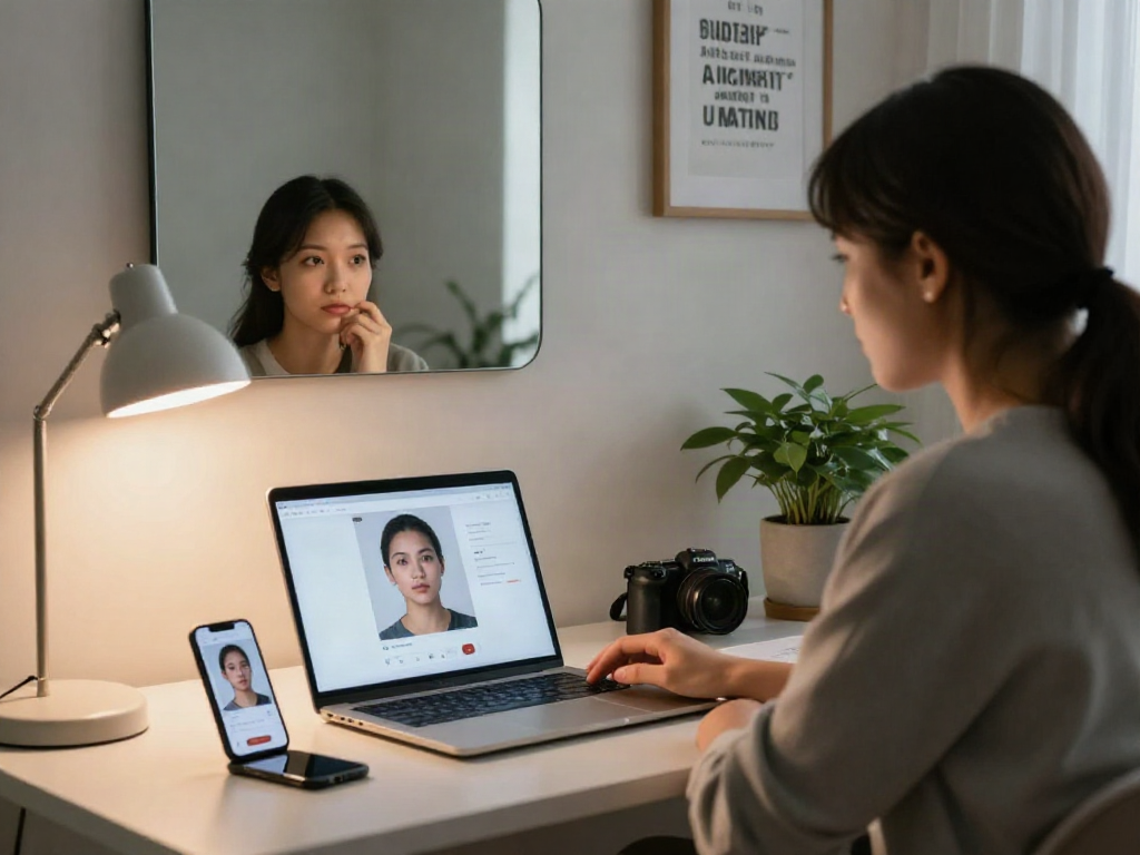 Explore how old do I look with AI-powered age analysis in a modern workspace.