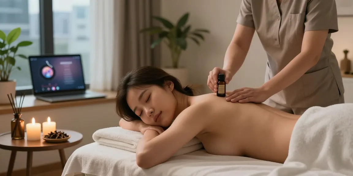 Relaxing 강동구출장마사지 experience showcasing a serene home atmosphere