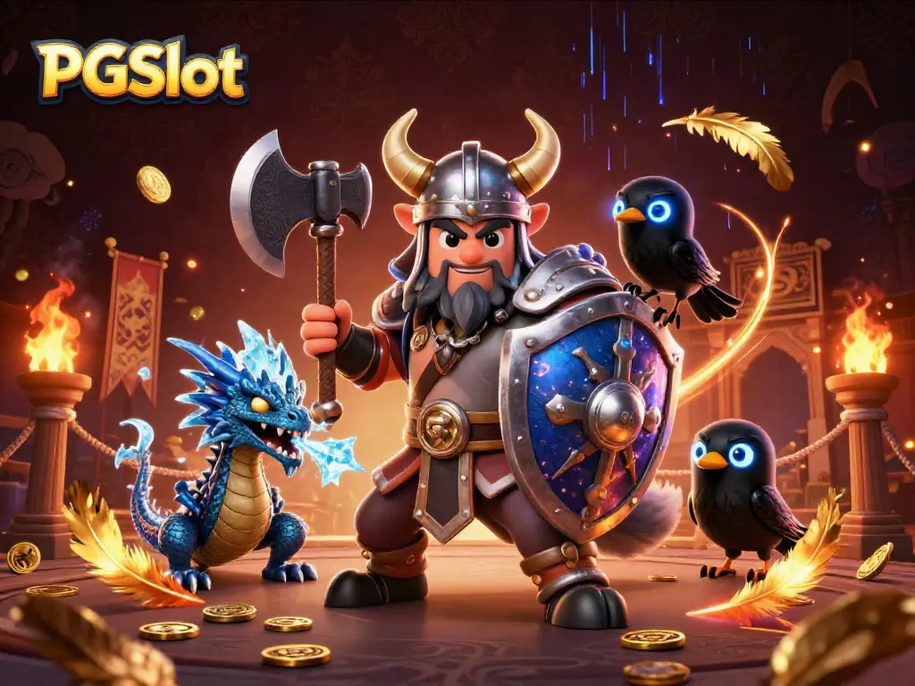 Spin to win with PGSlot featuring heroic characters in a dynamic casino scene.