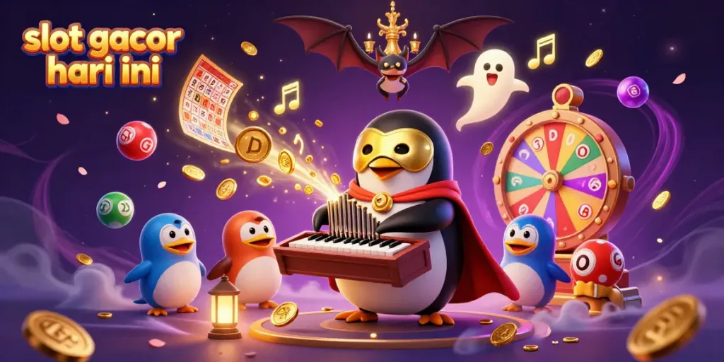 Spin for jackpots with slot gacor hari ini featuring a penguin organist and dynamic lottery elements.