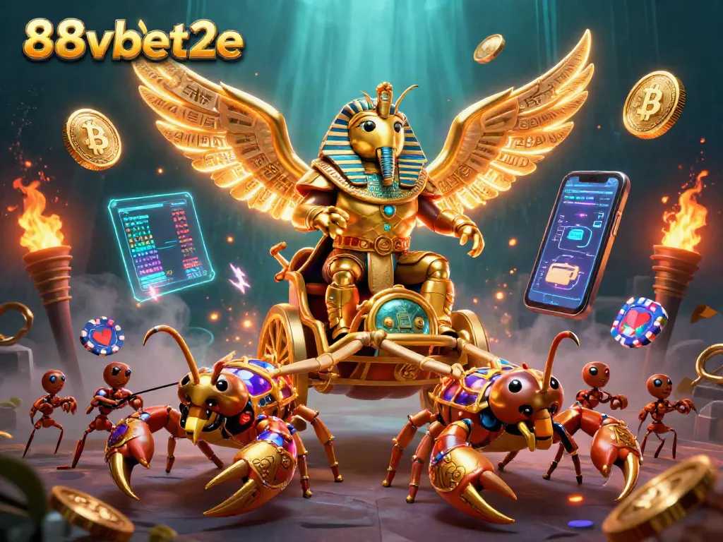 Engage in thrilling action at 88vbet2e with a vibrant casino environment featuring iconic characters and cryptocurrency.