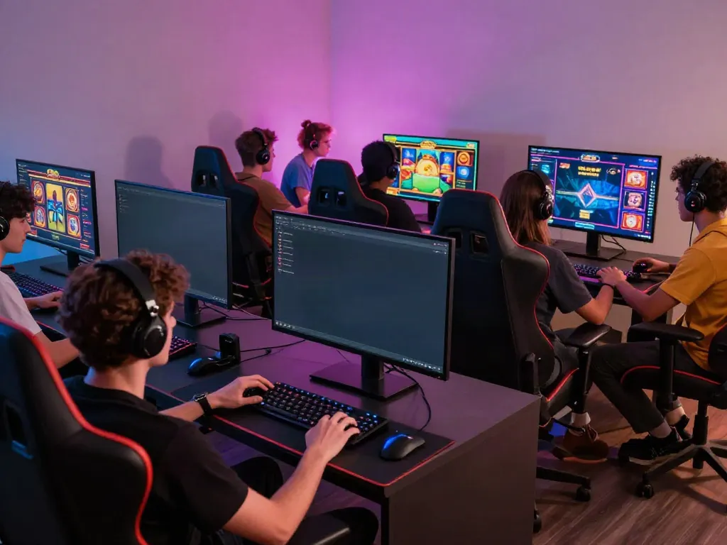 Luxury12 immersive online gaming scene with players engaged in competitive sessions.