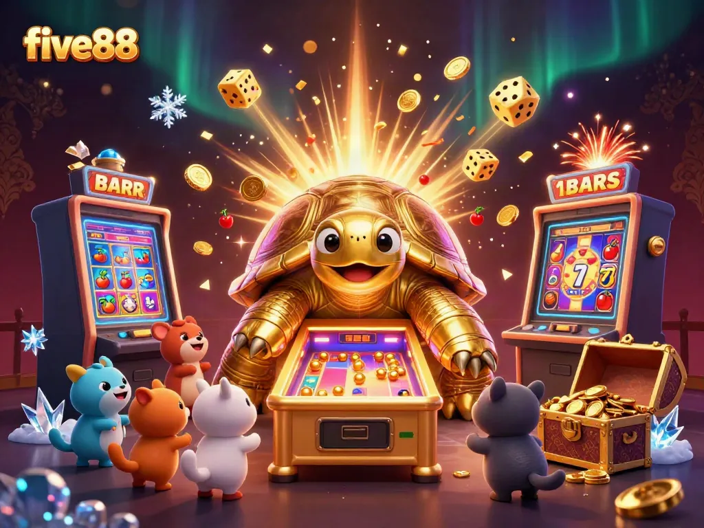 Experience the excitement of five88 with a vibrant scene of games, jackpots, and fun.